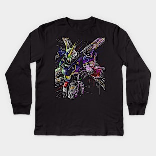 Crossbone gundam x1 version color Kids Long Sleeve T-Shirt